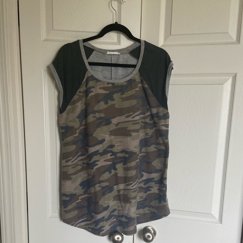 Camo print blouse